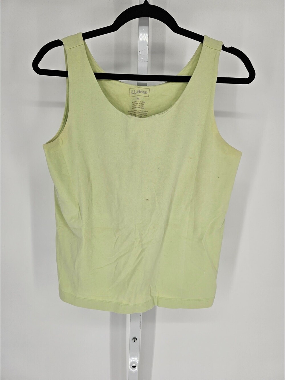 L.L.Bean Women's Green Cotton Layering Athletic Tank Top Size M